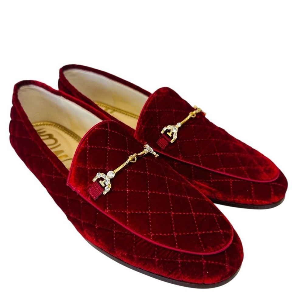 Sam Edelman‎ Women's Loraine Regal Bit Loafer Red Velvet Size 7.5M NWB